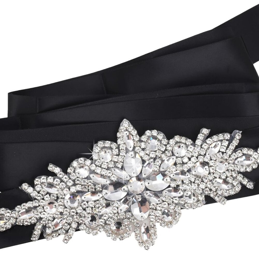 Wedding Belt for Bride Dress - Bridal Belts with Rhinestone Sash